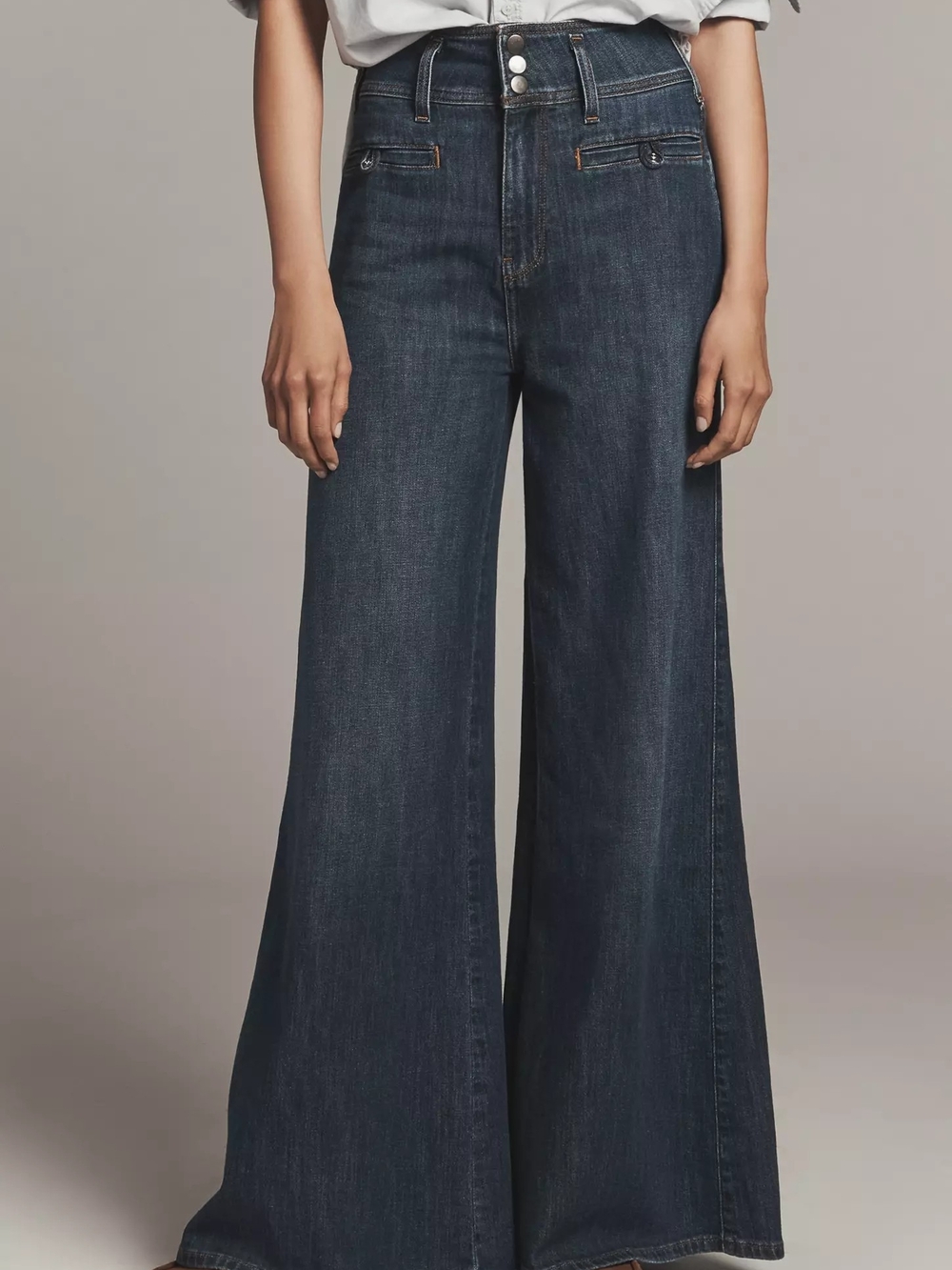 Pilcro High-Rise Wide-Leg Trouser Jeans